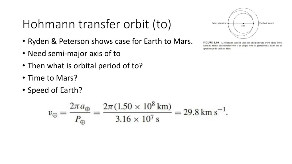 hohmann transfer orbit to 4