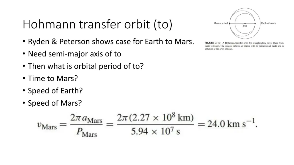 hohmann transfer orbit to 5