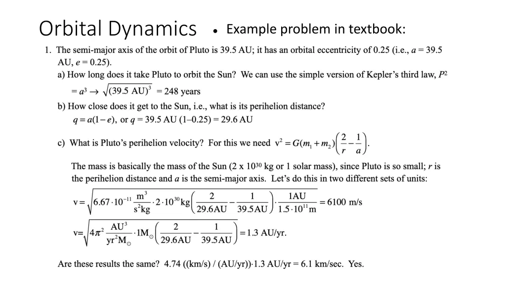 orbital dynamics 5