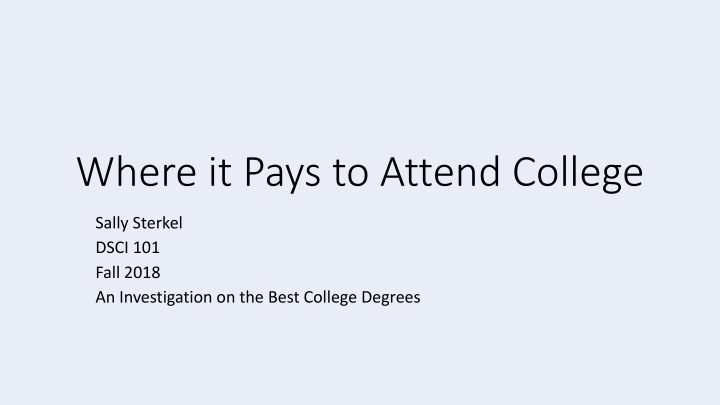 where it pays to attend college