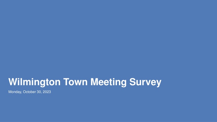 wilmington town meeting survey