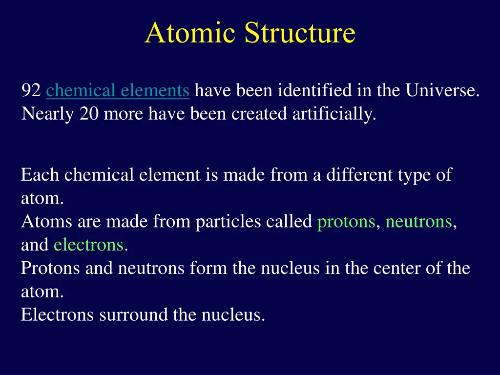 atomic structure