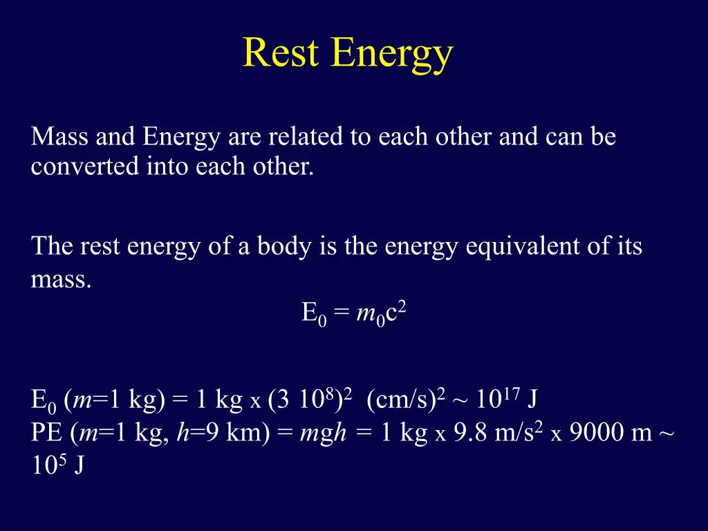 rest energy