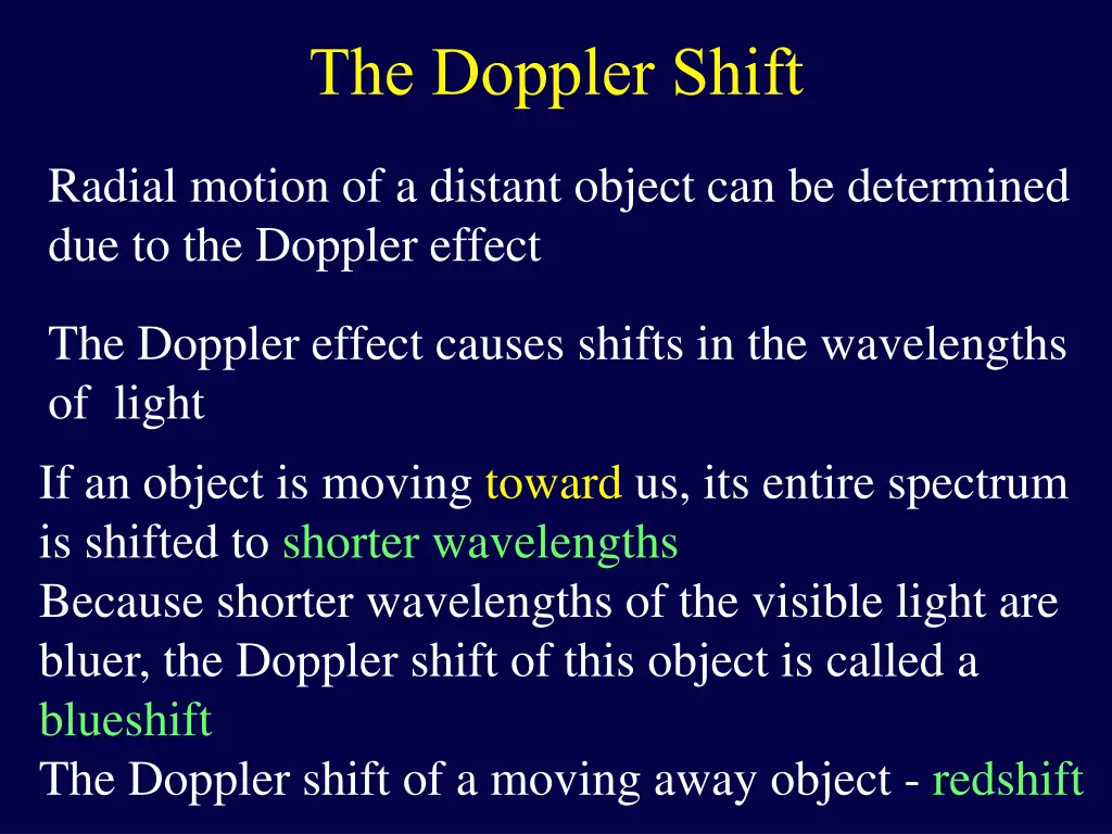 the doppler shift