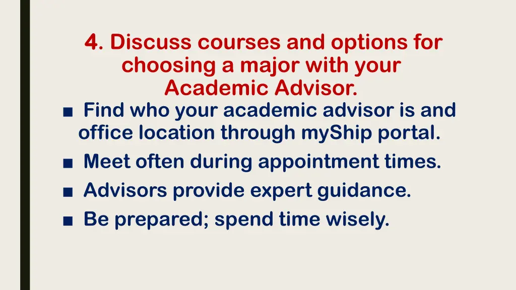 4 4 discuss courses and options for choosing