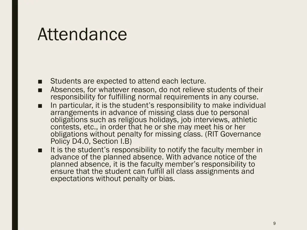 attendance