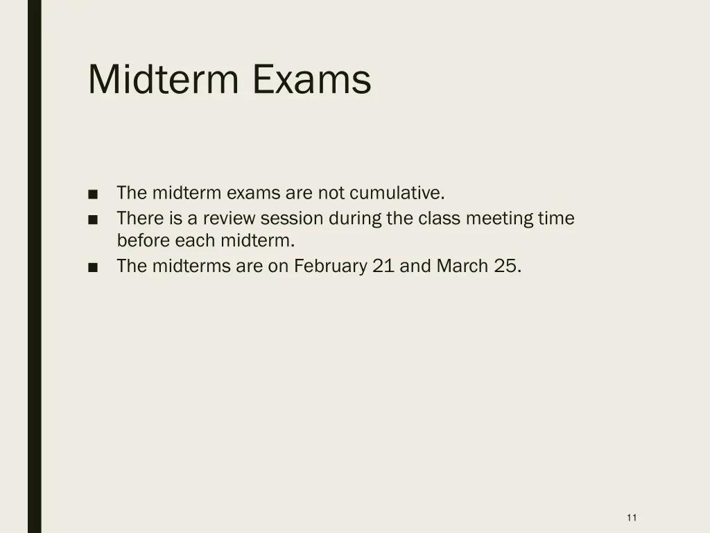 midterm exams