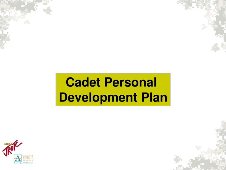 cadet personal development plan