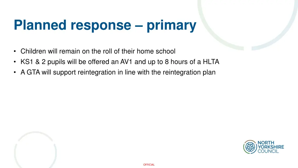 planned response primary