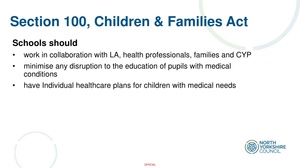 section 100 children families act 1