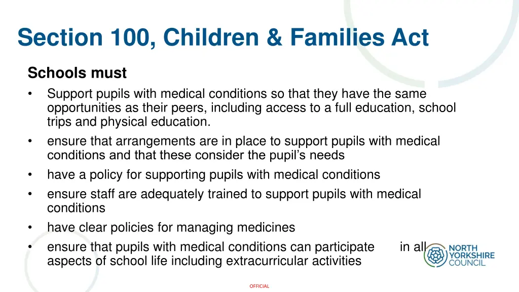 section 100 children families act