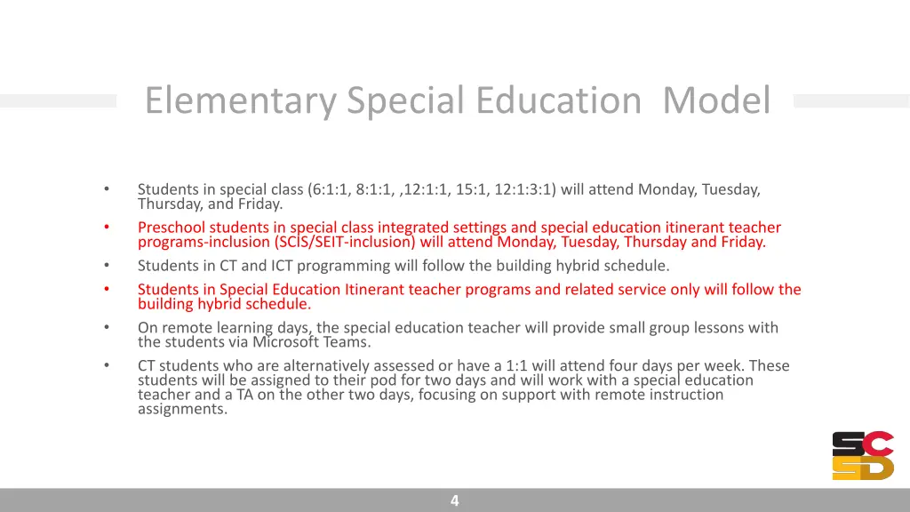 elementary special education model