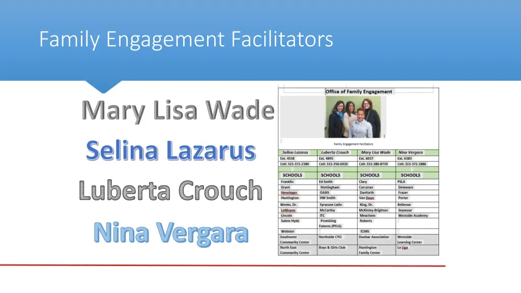 family engagement facilitators