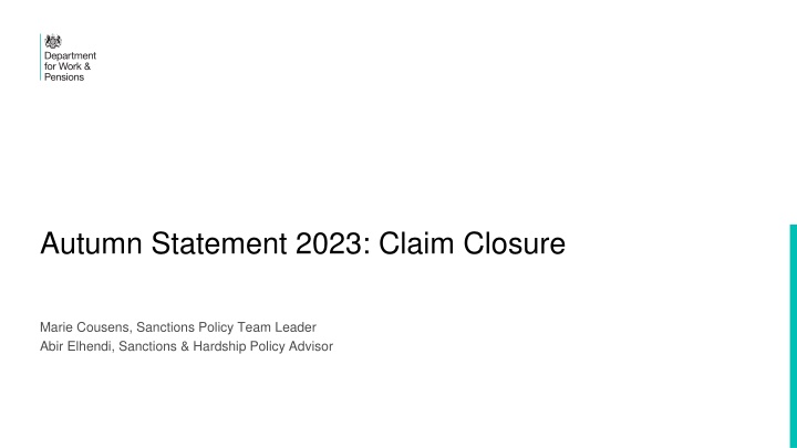 autumn statement 2023 claim closure