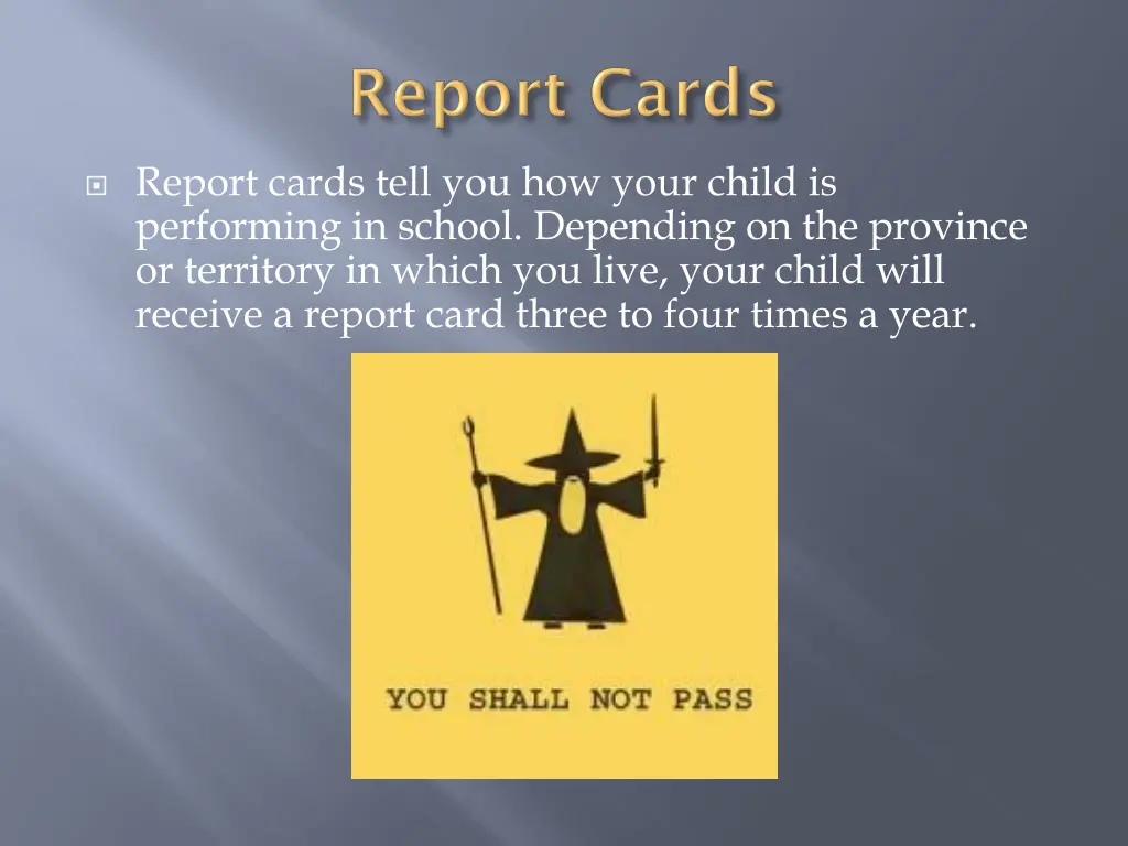 report cards tell you how your child