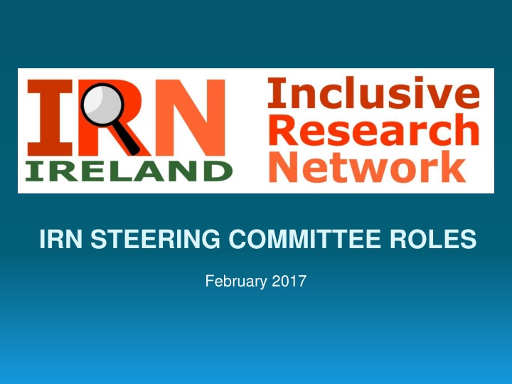 irn steering committee roles