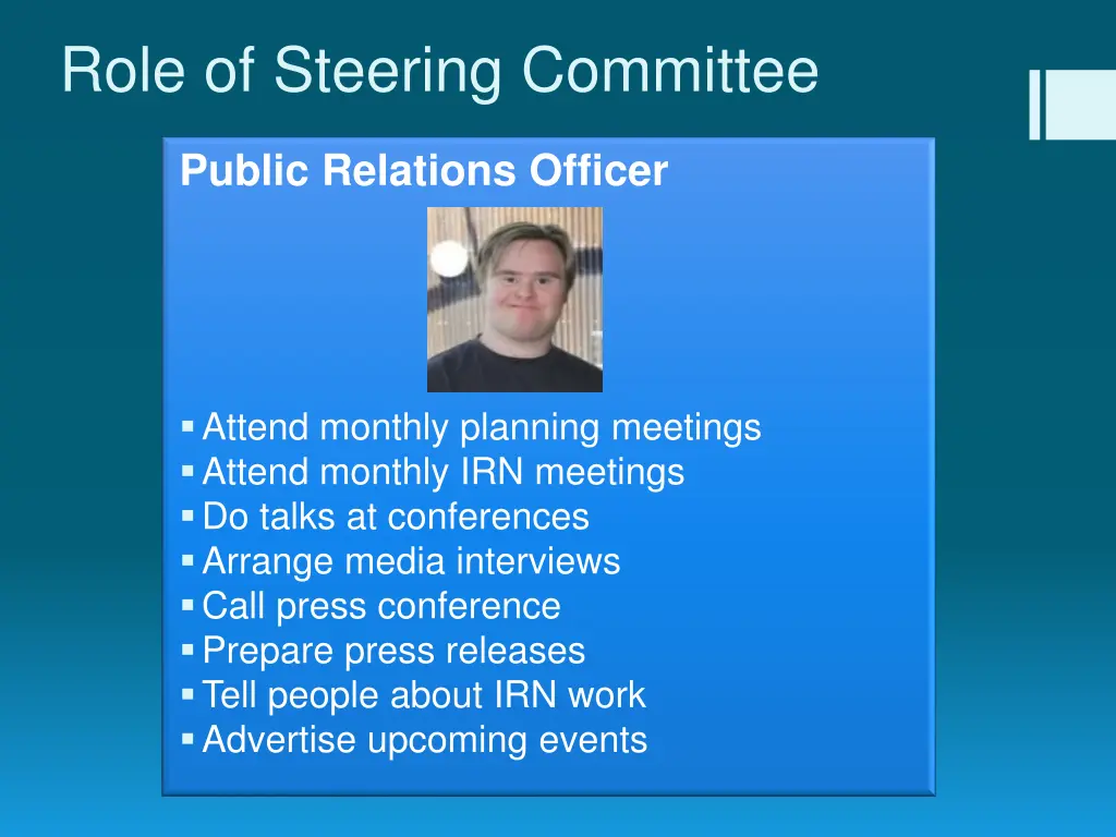 role of steering committee 1