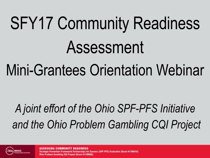 sfy17 community readiness assessment mini