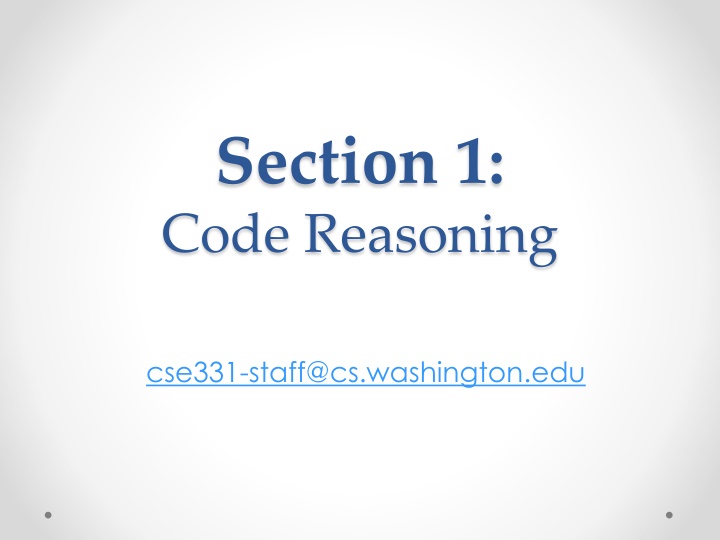 section 1 code reasoning