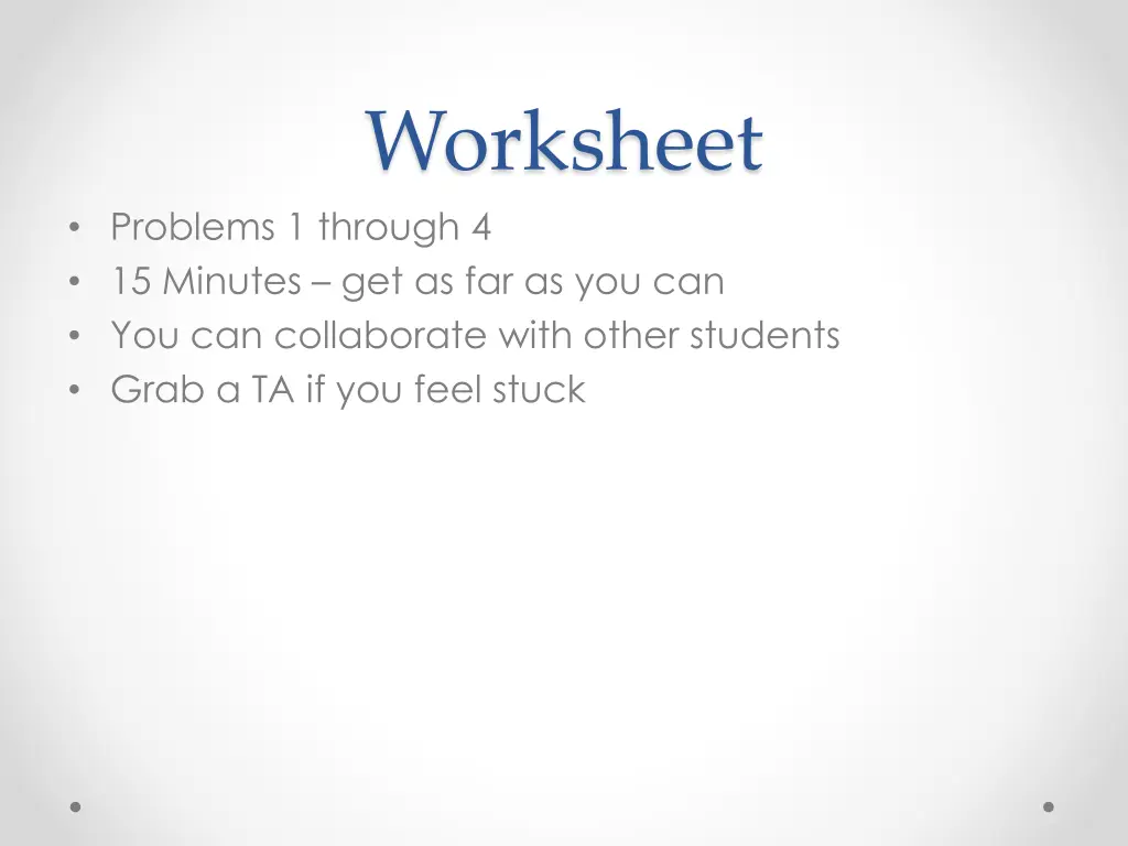 worksheet