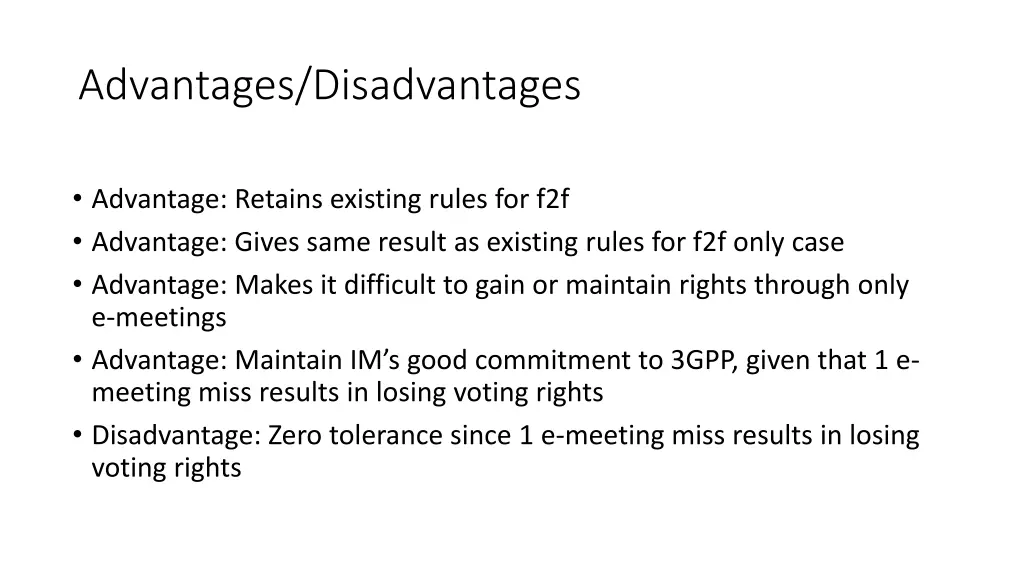 advantages disadvantages