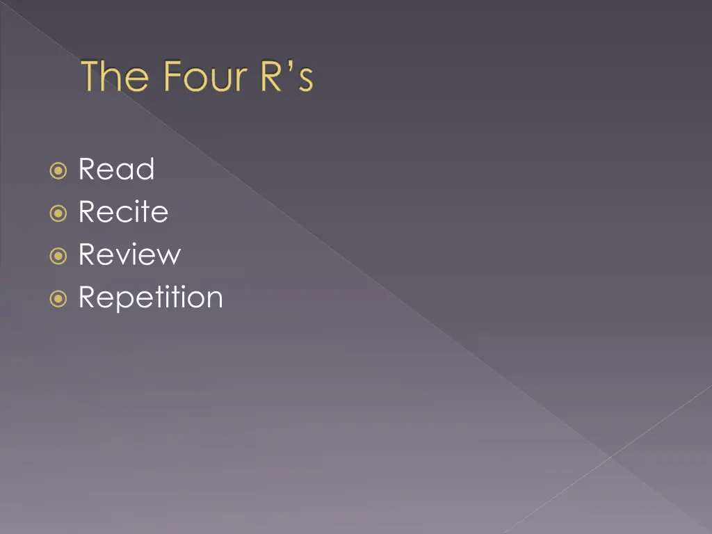 the four r s