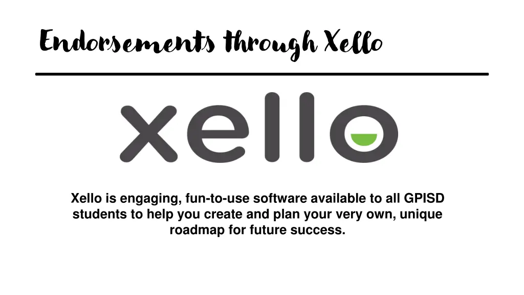 endorsements through xello