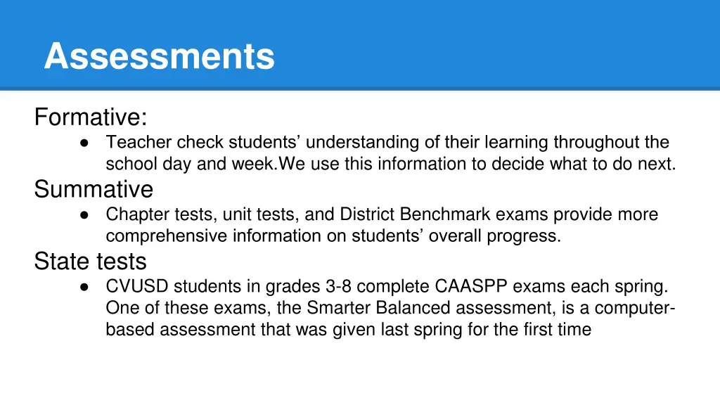 assessments