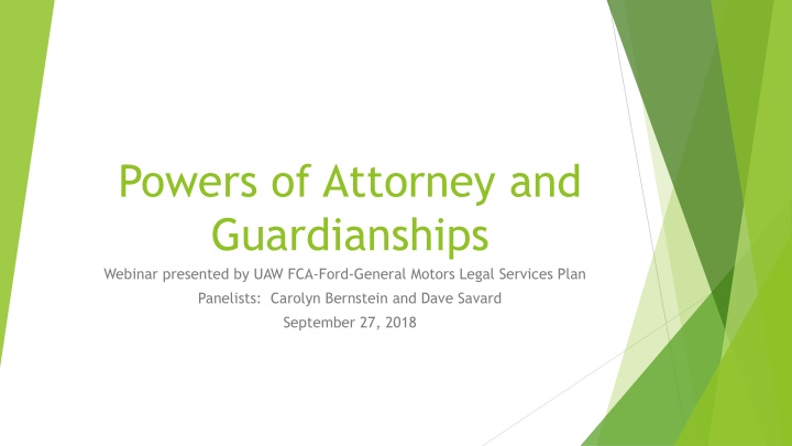 powers of attorney and guardianships webinar