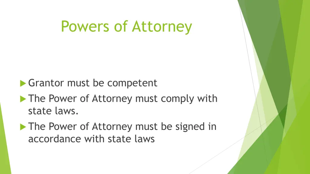 powers of attorney