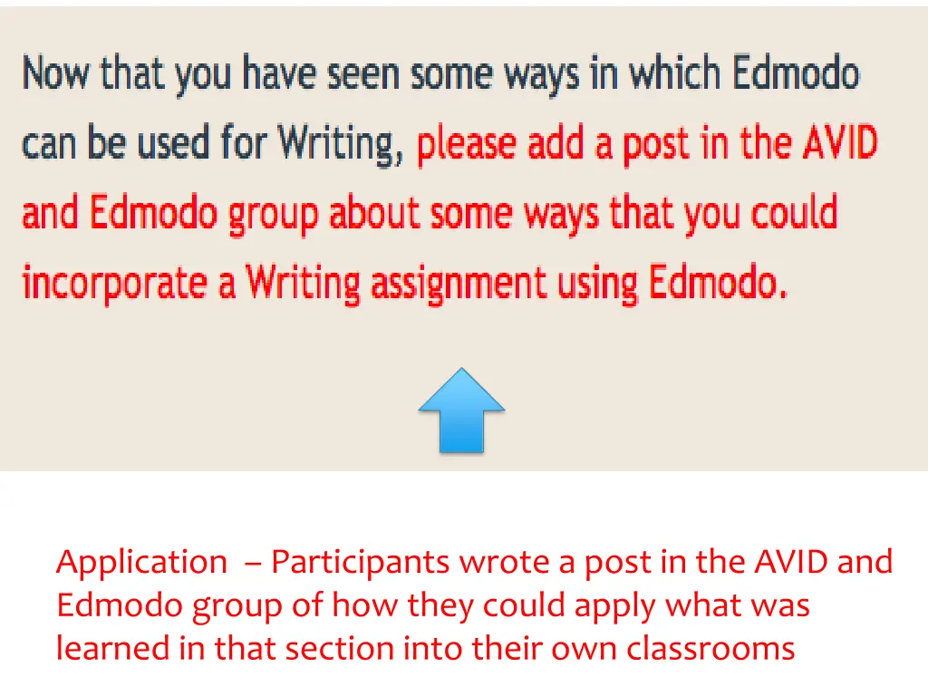 application participants wrote a post in the avid