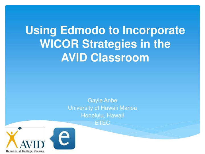 using edmodo to incorporate wicor strategies