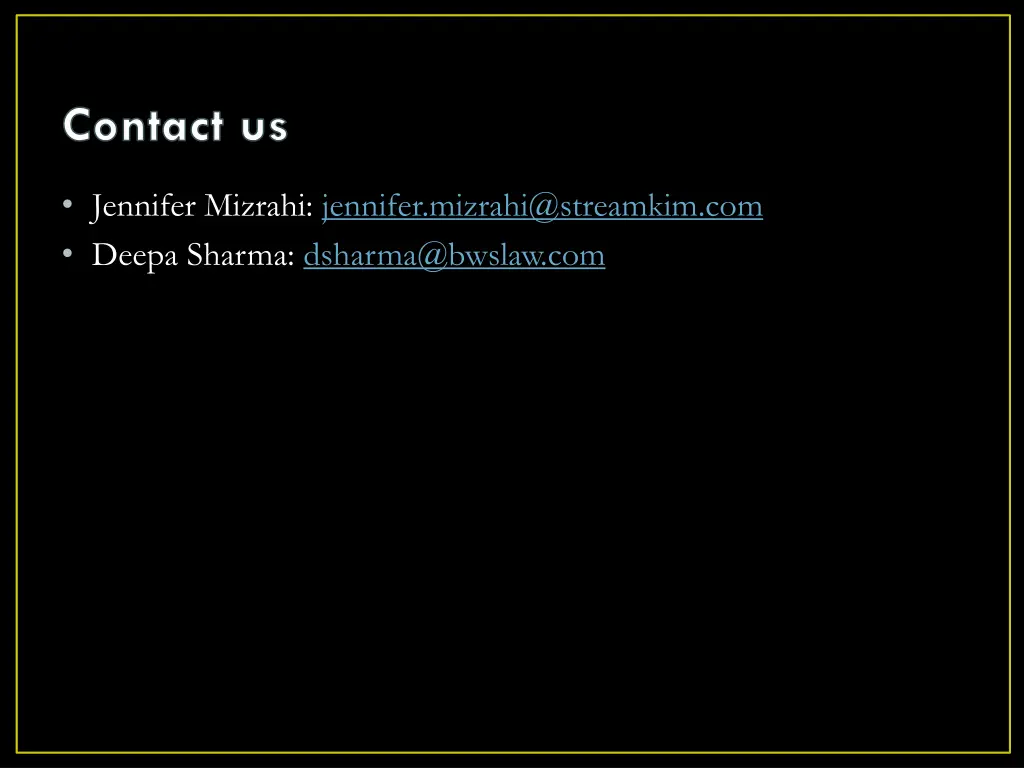 contact us