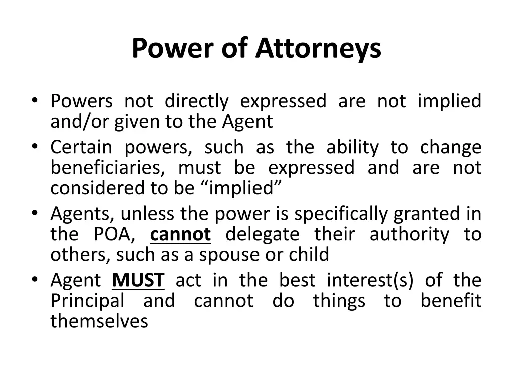 power of attorneys