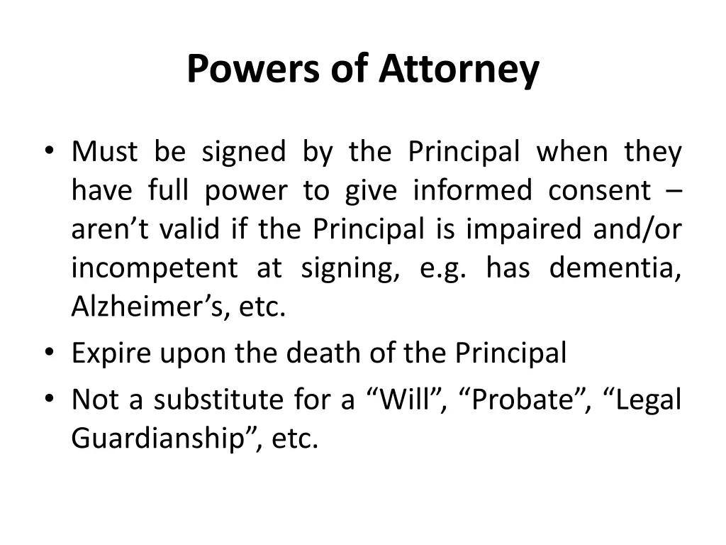 powers of attorney