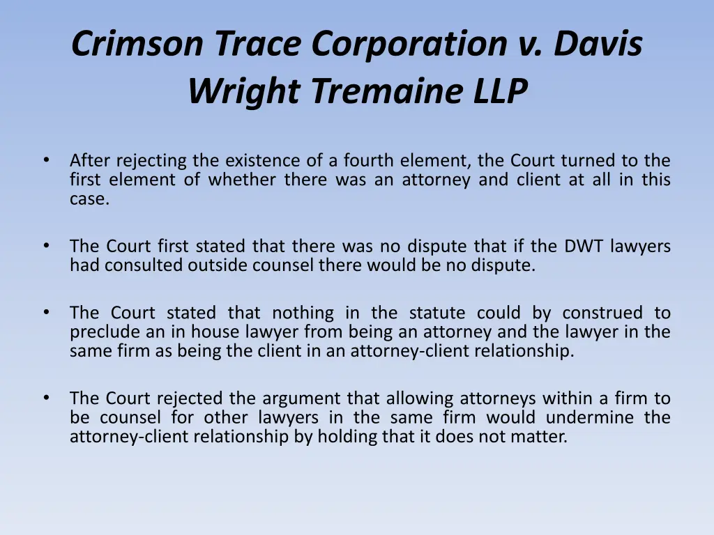 crimson trace corporation v davis wright tremaine 5