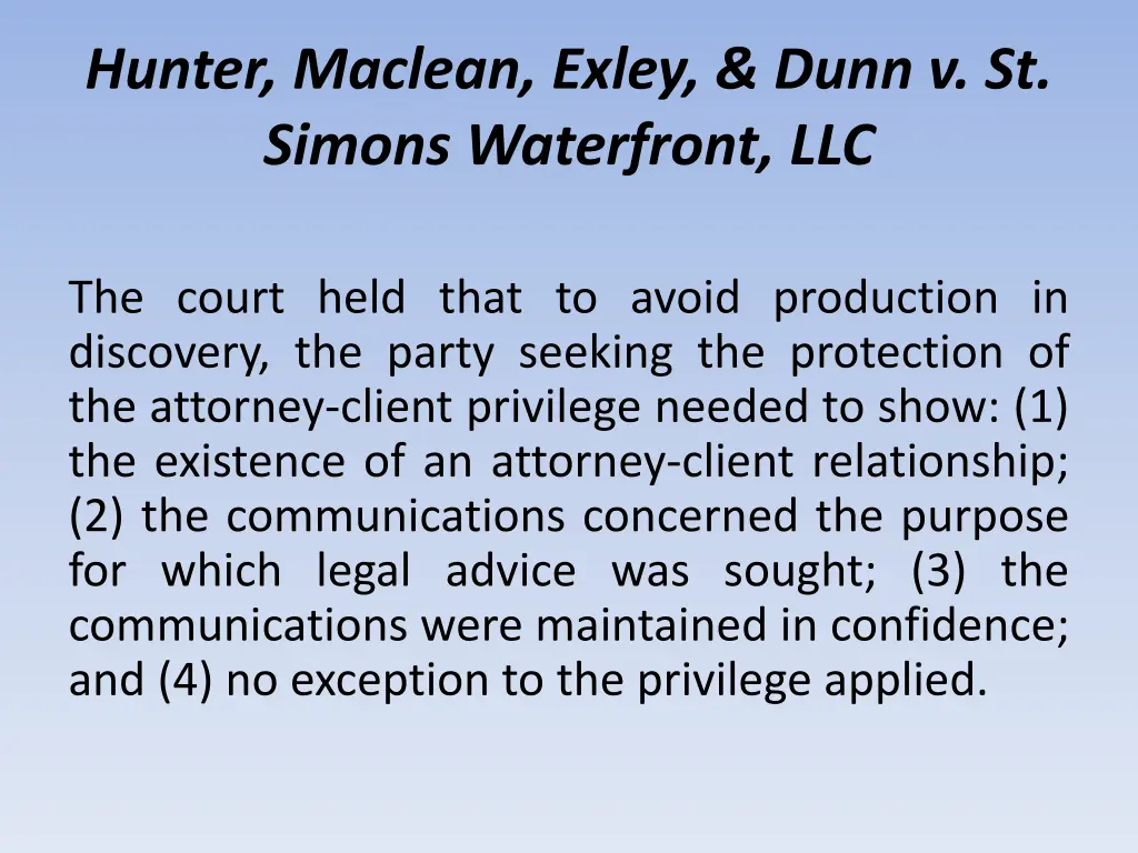 hunter maclean exley dunn v st simons waterfront 1