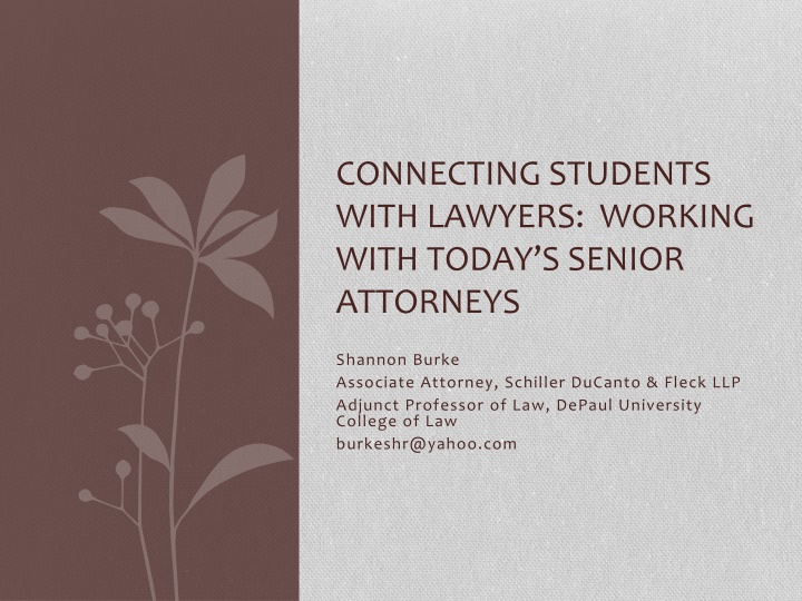 connecting students with lawyers working with