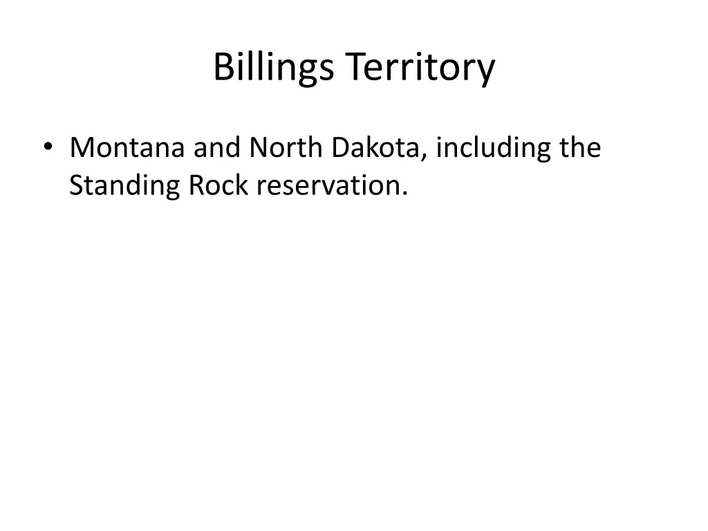 billings territory