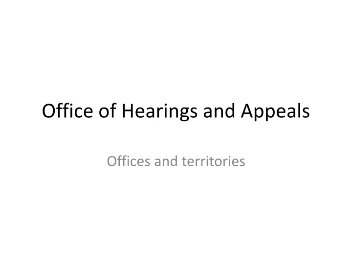 office of hearings and appeals