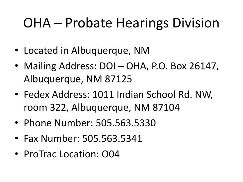 oha probate hearings division 1