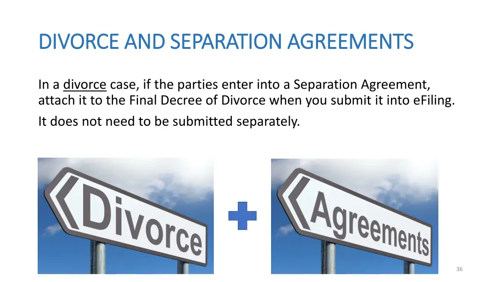 divorce and separation agreements divorce