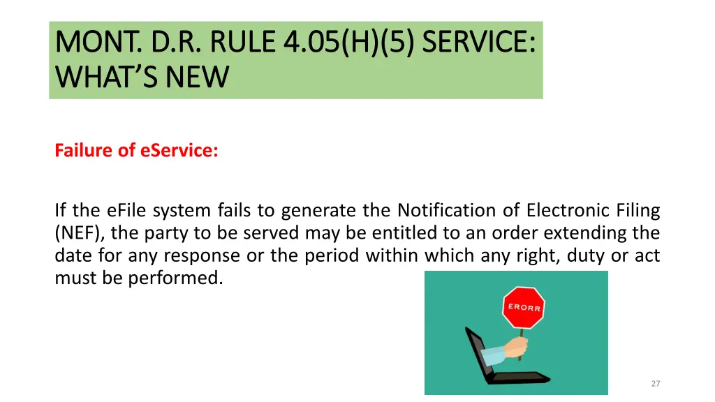 mont d r rule 4 05 h 5 service mont d r rule