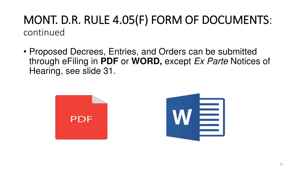 mont mont d r rule 4 05 f form of documents