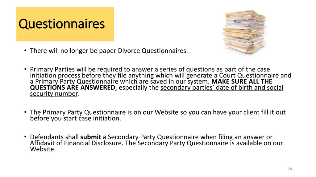 questionnaires questionnaires