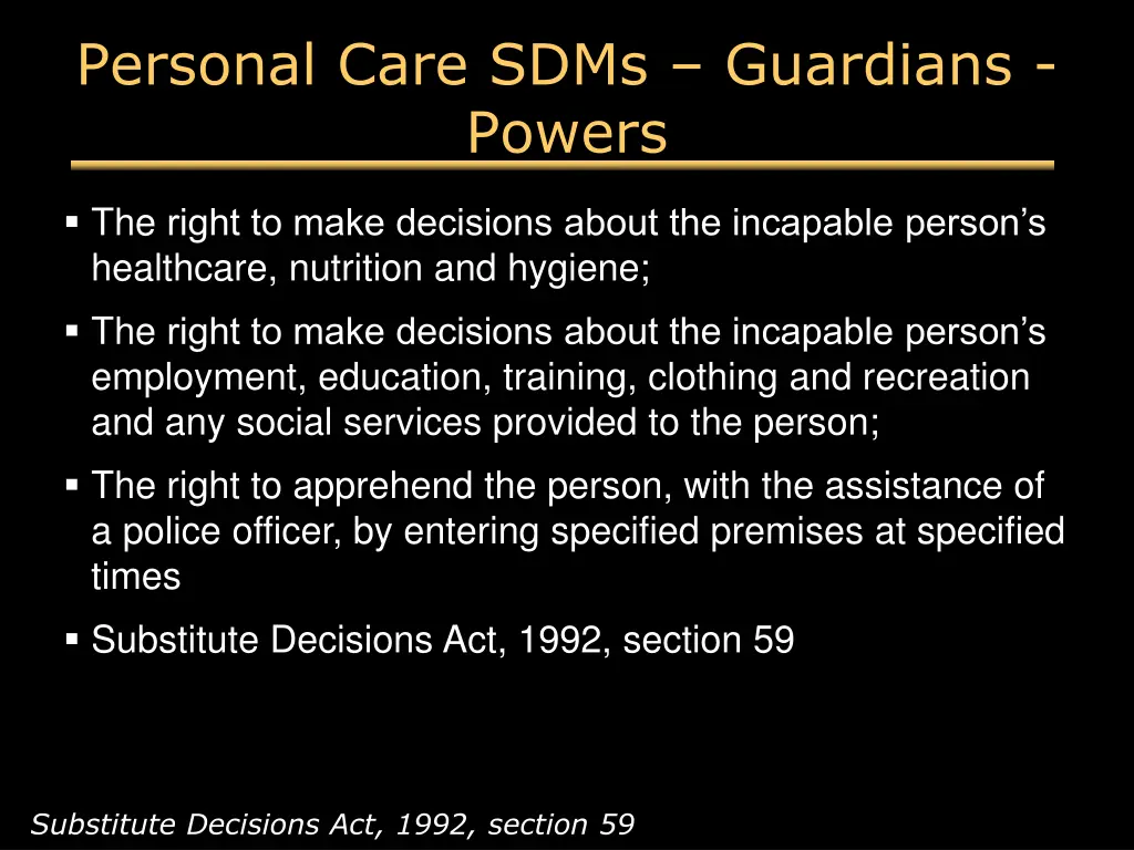 personal care sdms guardians powers 1