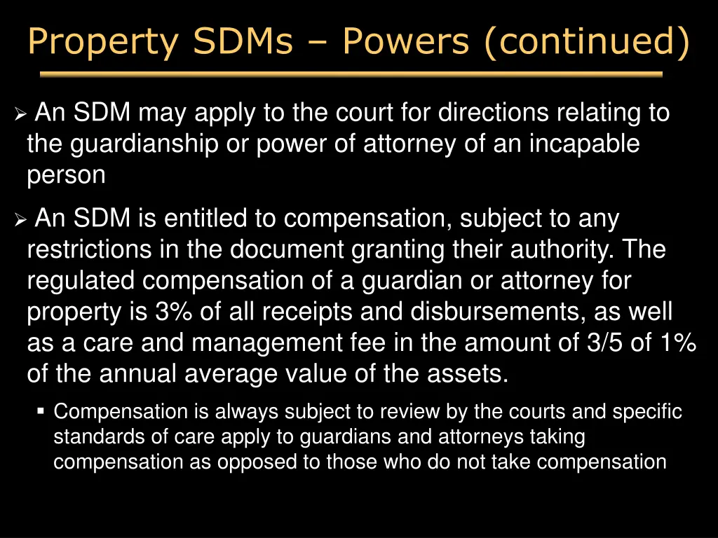 property sdms powers continued