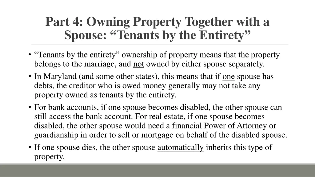 part 4 owning property together with a spouse