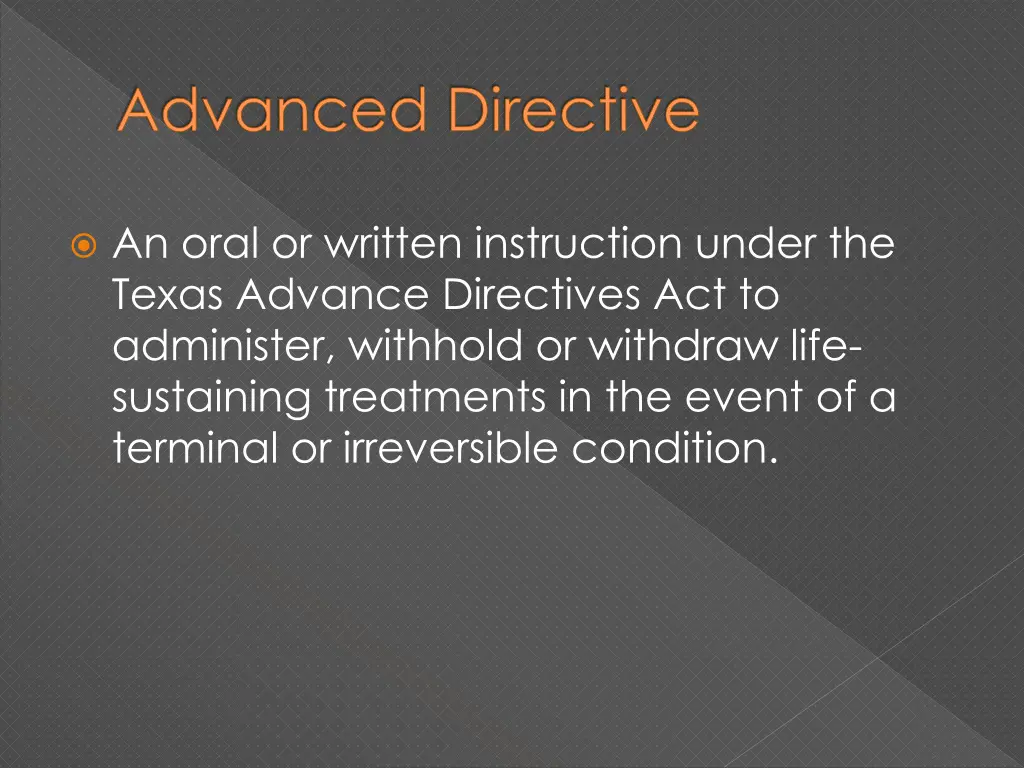 advanced directive