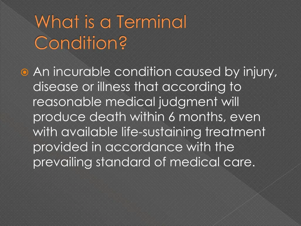 what is a terminal condition